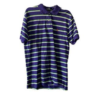 Polo Ralph Lauren Shirt Medium Blue Striped Mens Size M